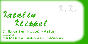 katalin klippel business card